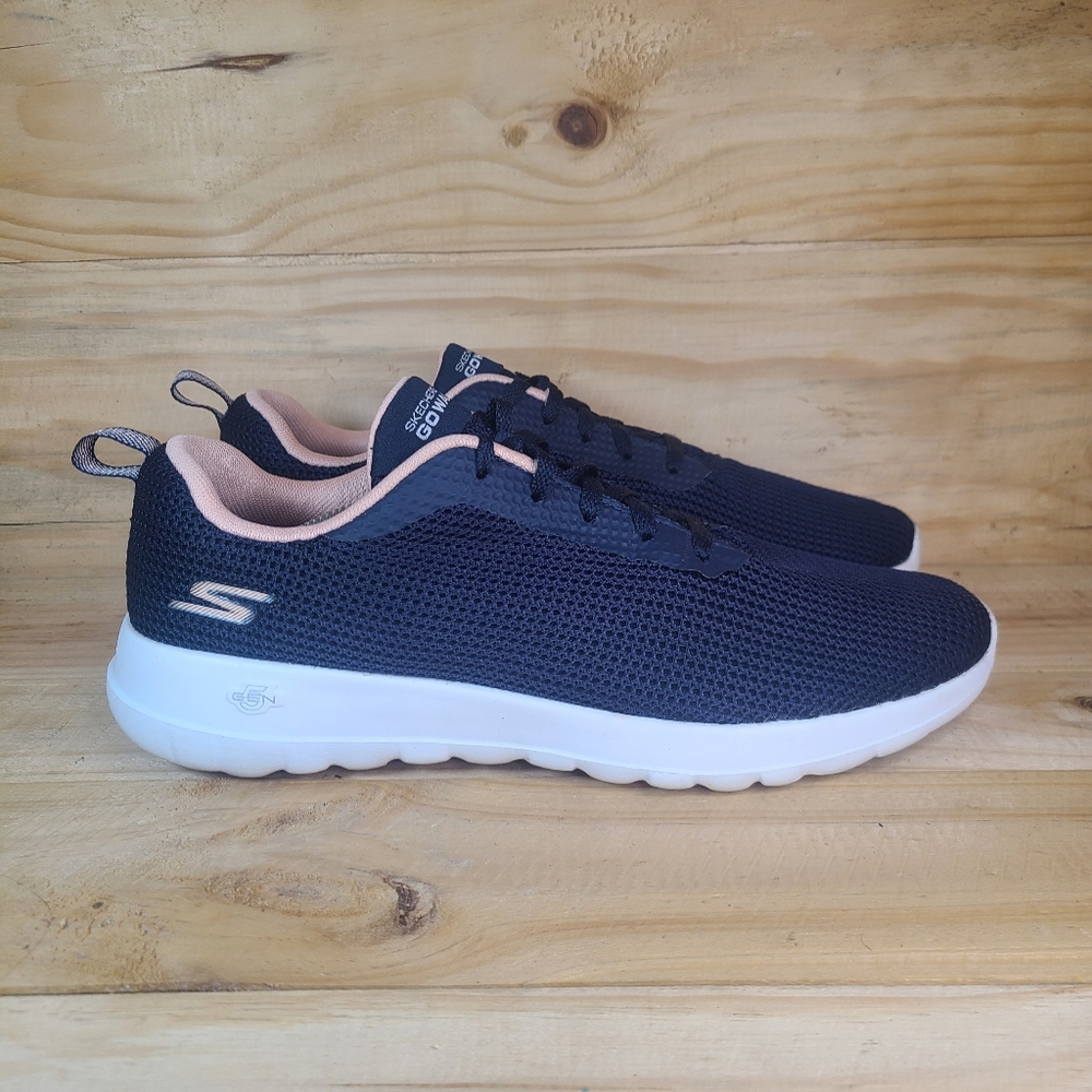 Skechers GogaMat Go Walk Joy Stretch Fit Athletic Sneakers Women's 9 Navy White